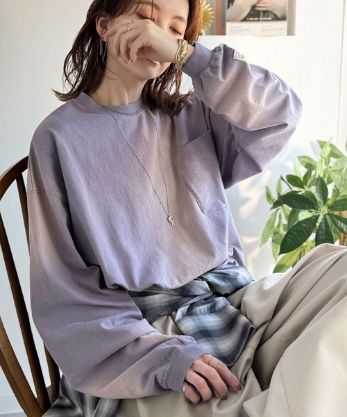 日本🇯🇵連線 JAVA 街頭風噴染寬鬆長袖T恤 男女可穿 復古 寬鬆 街頭 長袖 套頭衫 T恤 4色(任買兩件711免運)/預購