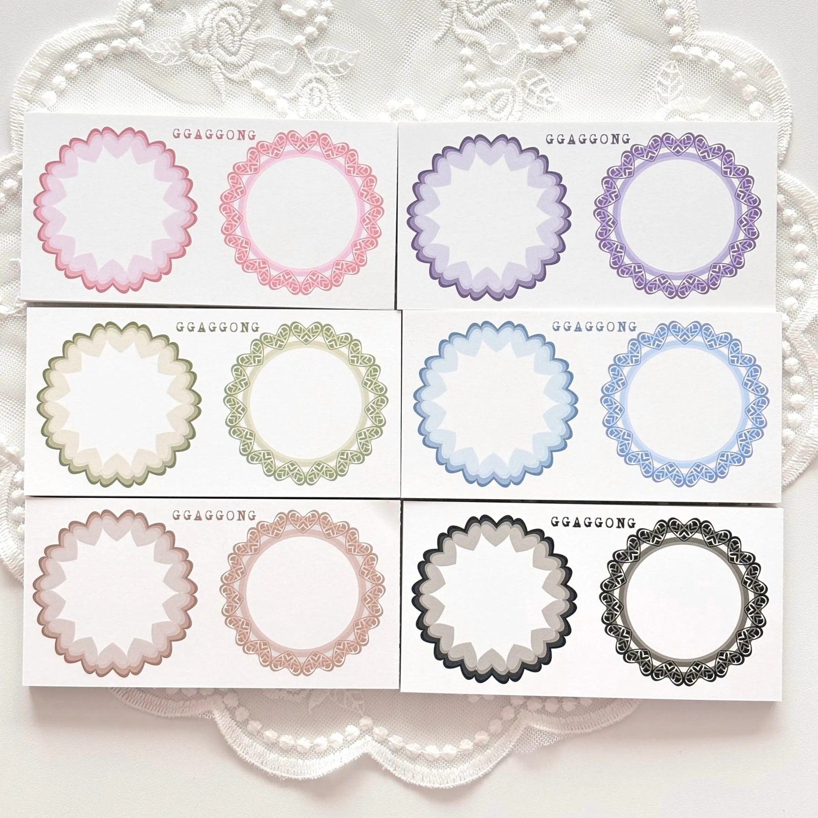 韓國 ggaggong．漸層愛心 便條紙本