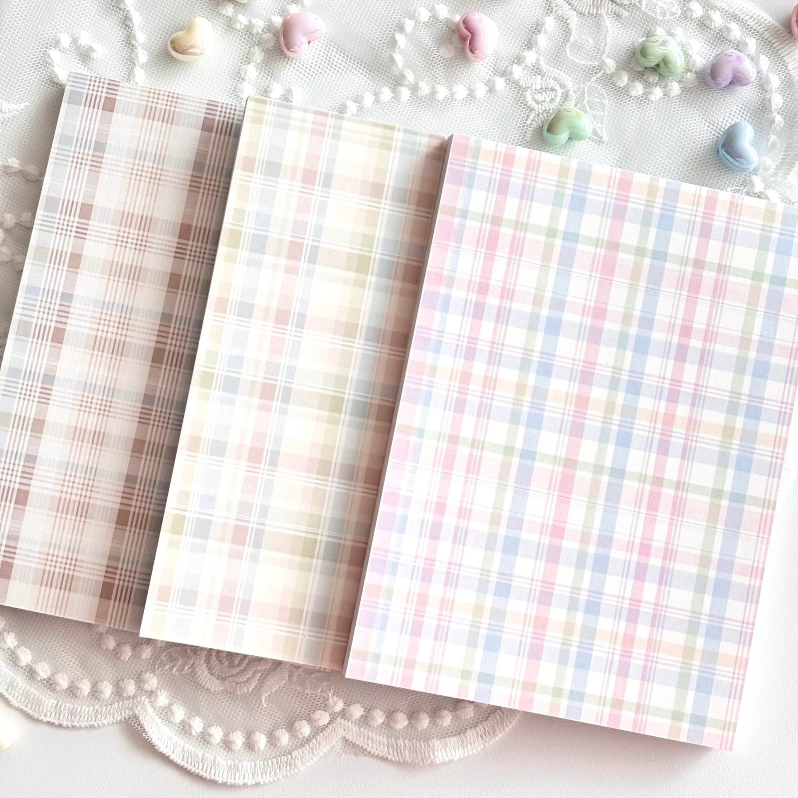 韓國 ggaggong．甜美格紋 便條紙本