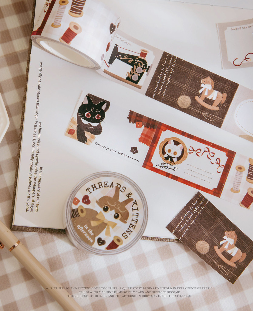 wwiinngg．線與貓的午後時光 捲式便利貼