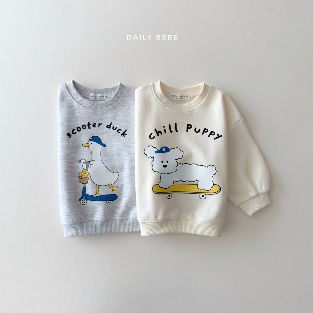 正韓春Daily Bebe 狗狗鴨鴨滑板上衣