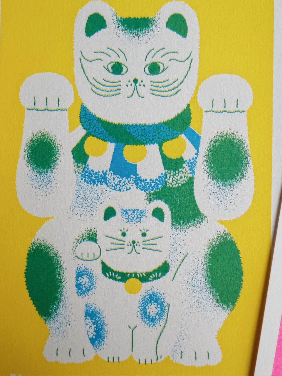 招財貓2號 孔版印刷卡片 A5｜It's Meowseum