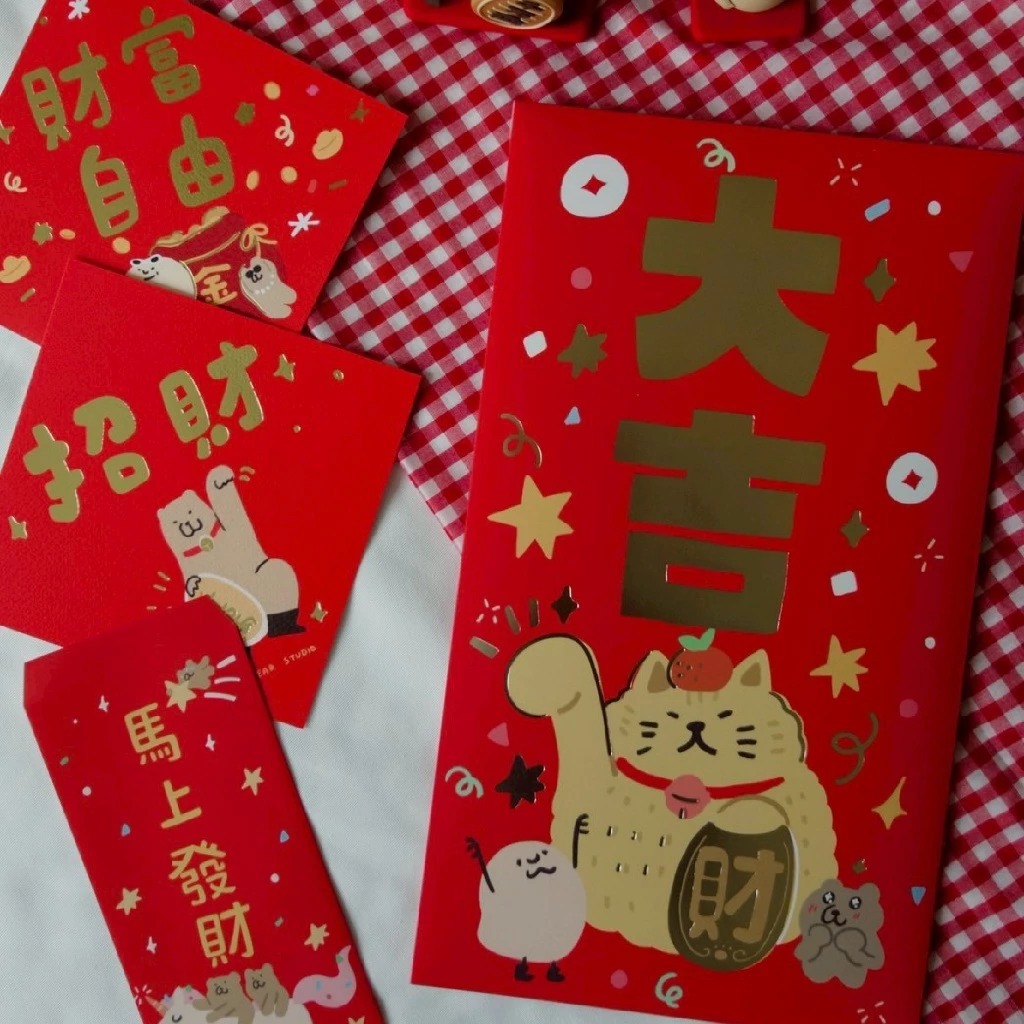 咻熊家 大大的燙金紅包袋 巨大紅包袋｜咻咻熊