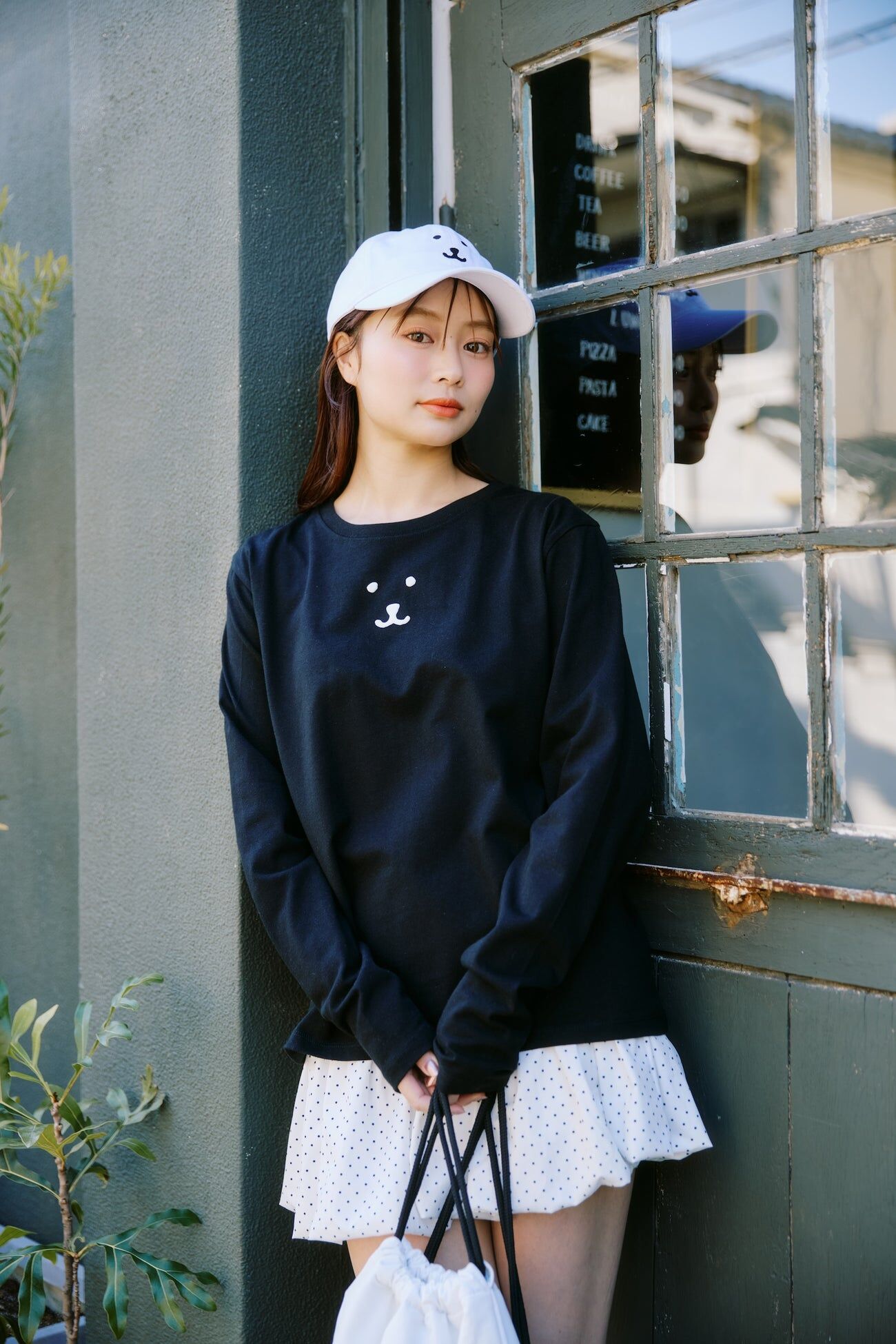 預訂｜Nagano Characters 黑白KUMA 長袖T恤 BLACK