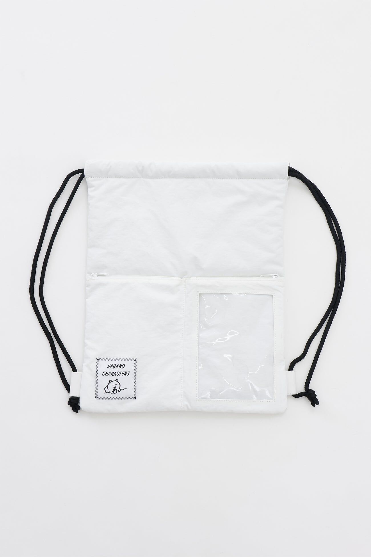 預訂｜Nagano Characters 黑白KUMA 束繩背包 Knapsack WHITE