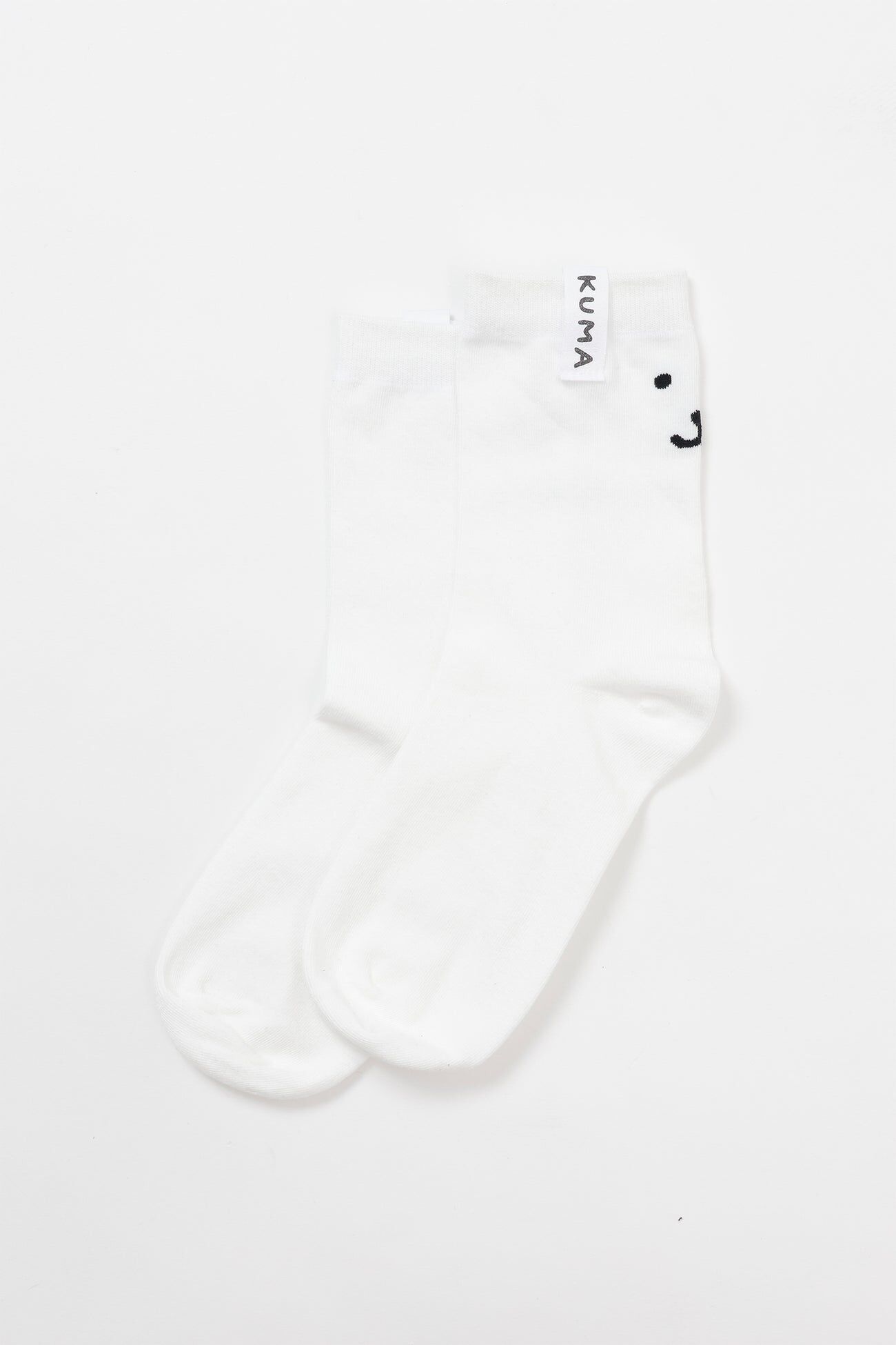 預訂｜Nagano Characters 黑白KUMA 中筒襪 Crew Socks 22-24cm WHITE