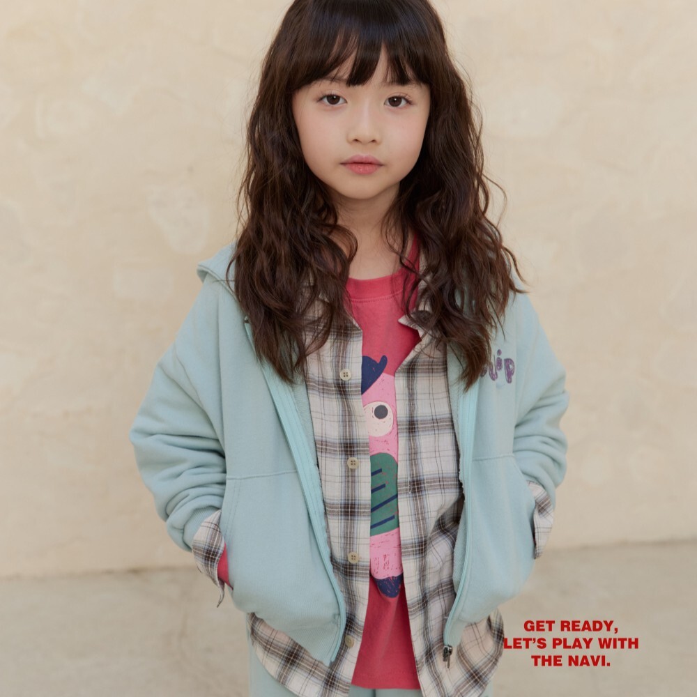 90-160 幸福花卉短版連帽外套 2色