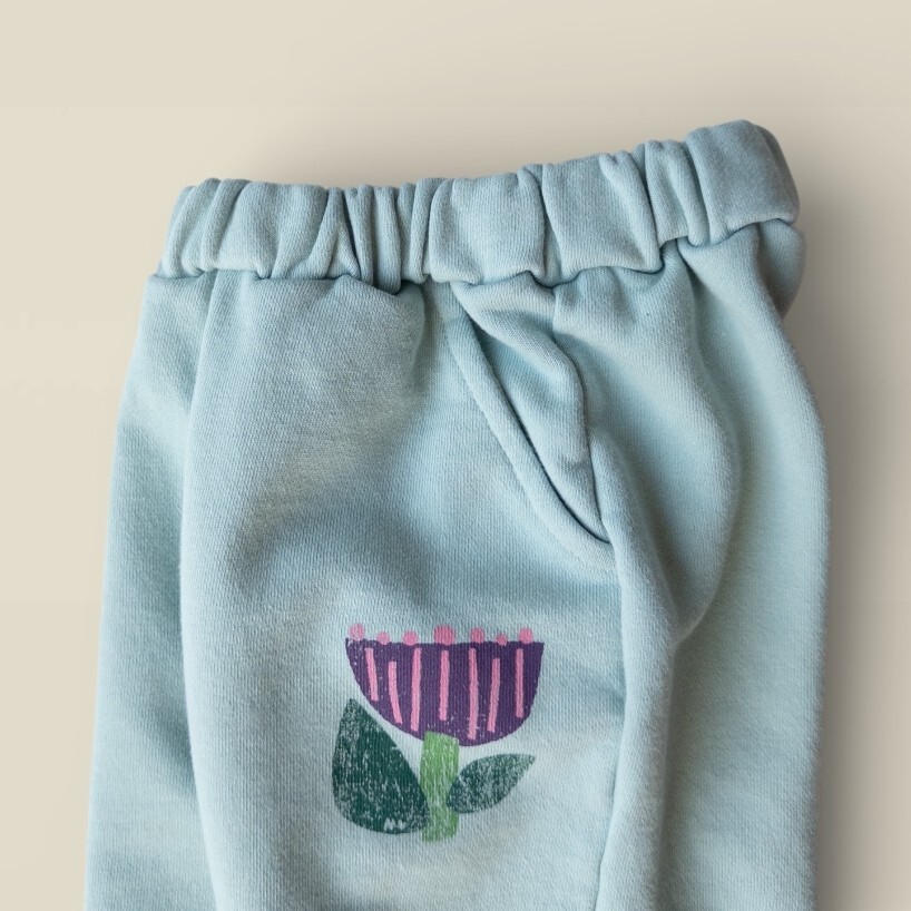 90-160 幸福花卉直筒褲 2色