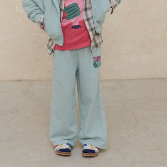 90-160 幸福花卉直筒褲 2色