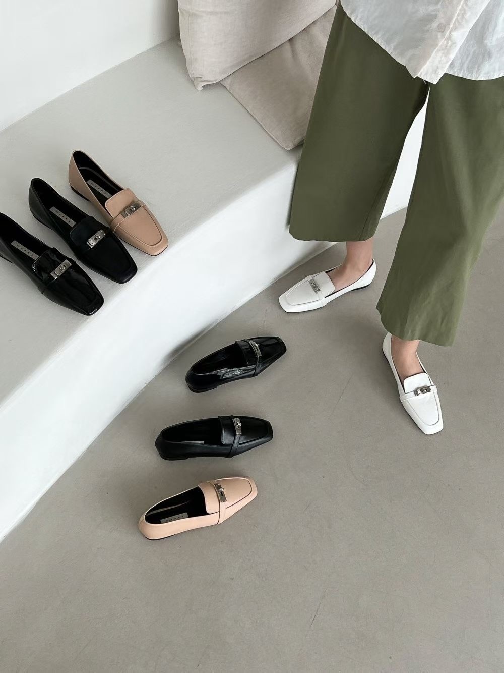 💎 小H銀扣百搭平底鞋 💎