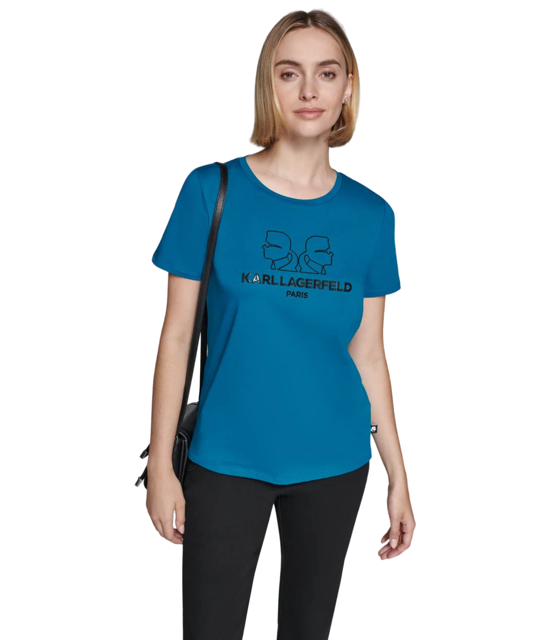 【Karl Lagerfeld Outlet】DOUBLE KARL HEAD TEE L1WH0069  藍白