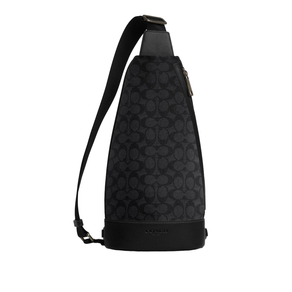 【Coach Outlet】Dominic Sling Pack In Signature Canvas  黑