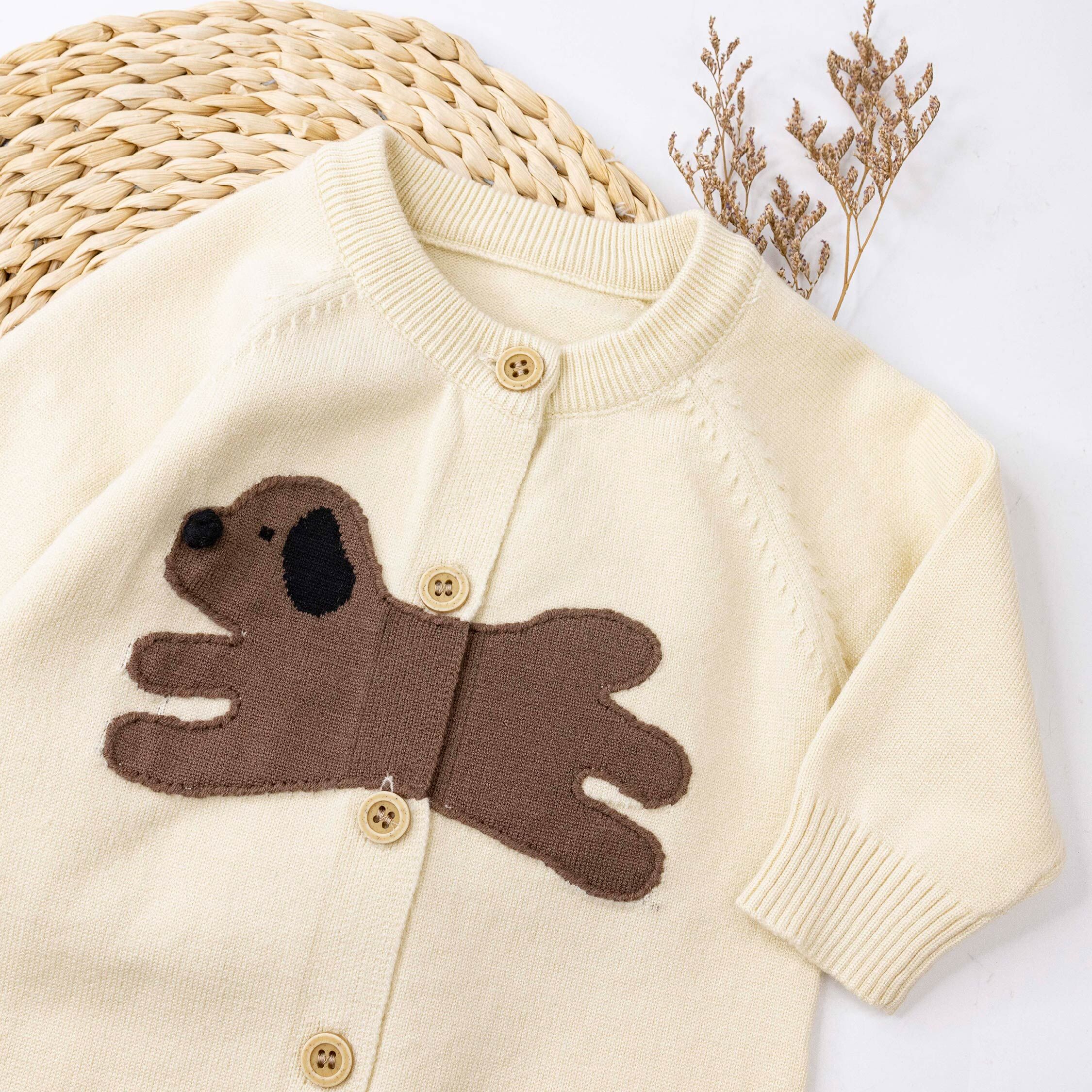 【JG5542】跳耀狗狗針織連身套裝(帽+衣)