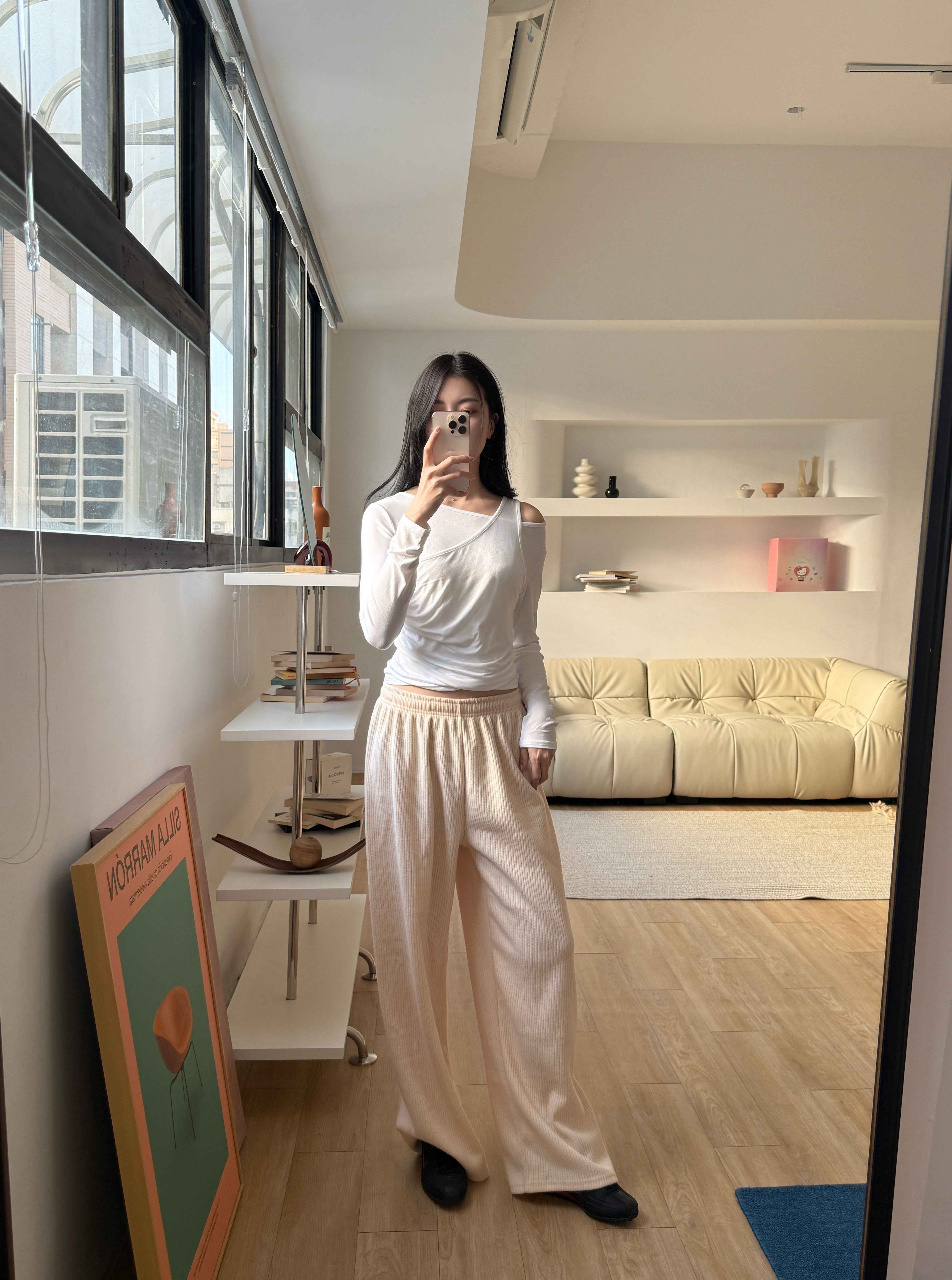 限量F05-坑條舒服褲(杏/灰/黑)