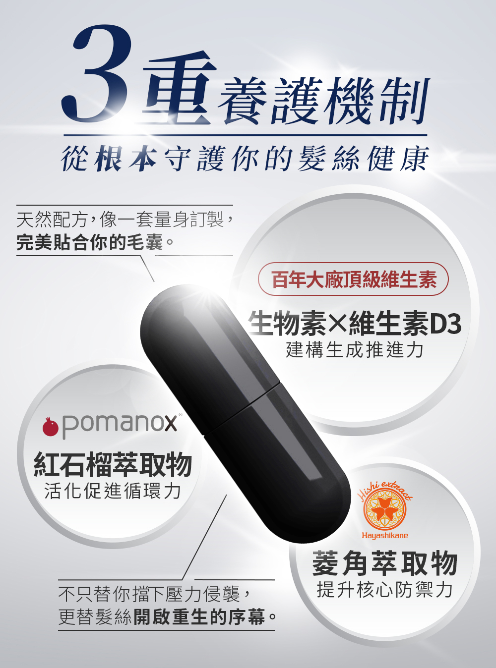 D&G,D&G Nutrition,MRC,男性養髮,頭皮保養,髮絲養護,日常補給,上班族保養,營養補充,生物素,維生素D,保健食品,育髮膠囊,生髮膠囊,頭髮 保健食品,生髮 藥,生髮 推薦,育髮 推薦,養髮 食物,落髮 維他命,落髮 營養素,產後落髮,壓力落髮,休止期落髮,類PRP 育髮,雄性禿,植髮