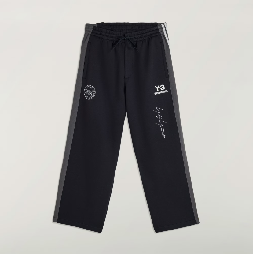 【 Y-3 x NBHD TRACK PANTS 限定運動寬褲 - 黑 】