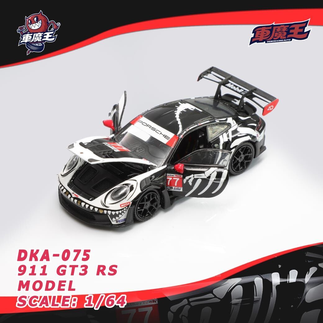 PO-$290 * DEMON KING AUTO * 1:64 PORSCHE 911 GT3 RS SKELETON DINOSAUR