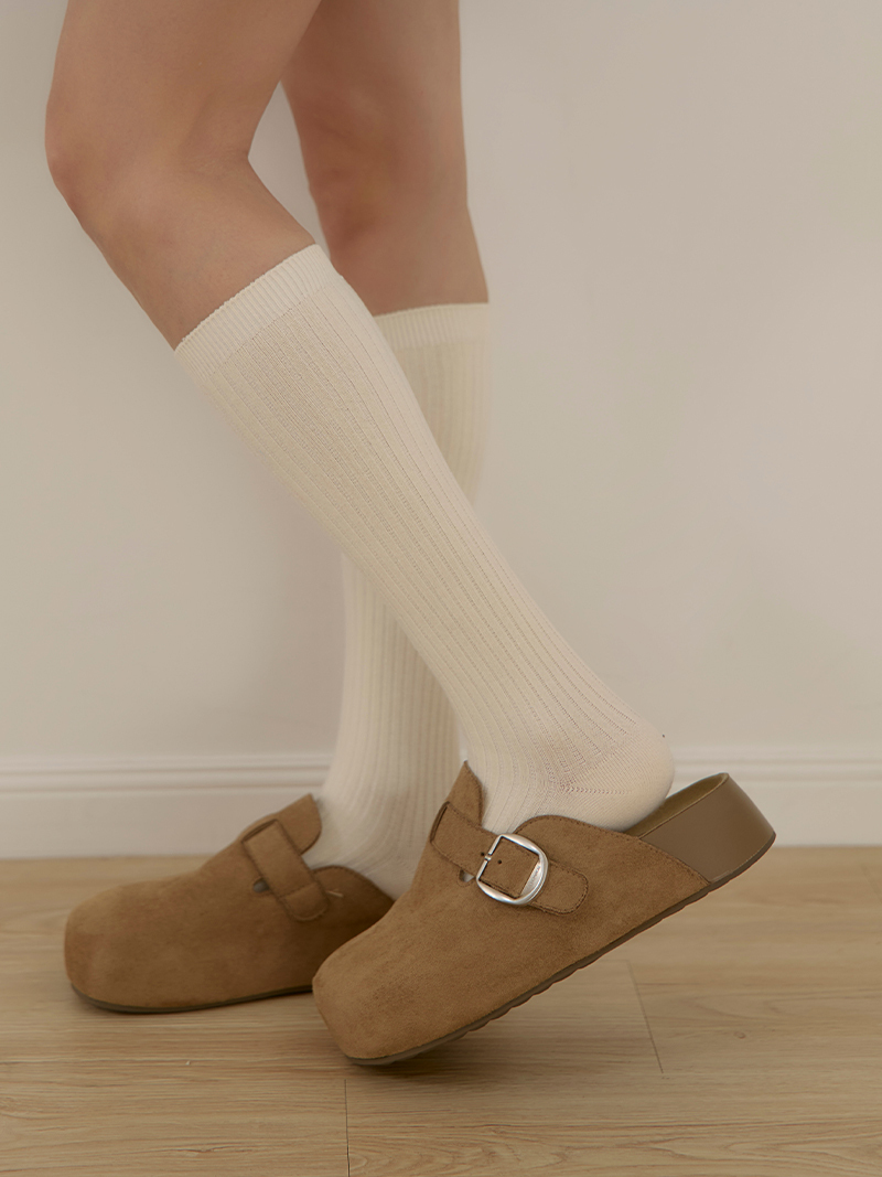 IB648 素色坑紋長襪