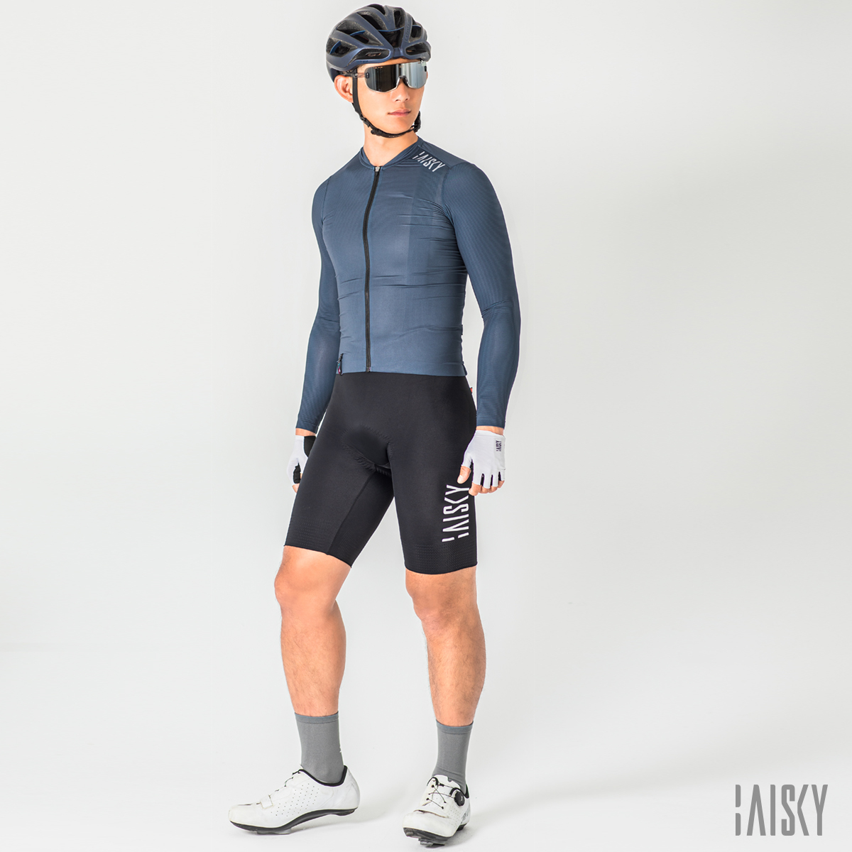 男款空力薄款長車衣 潔淨IV 蔚藍