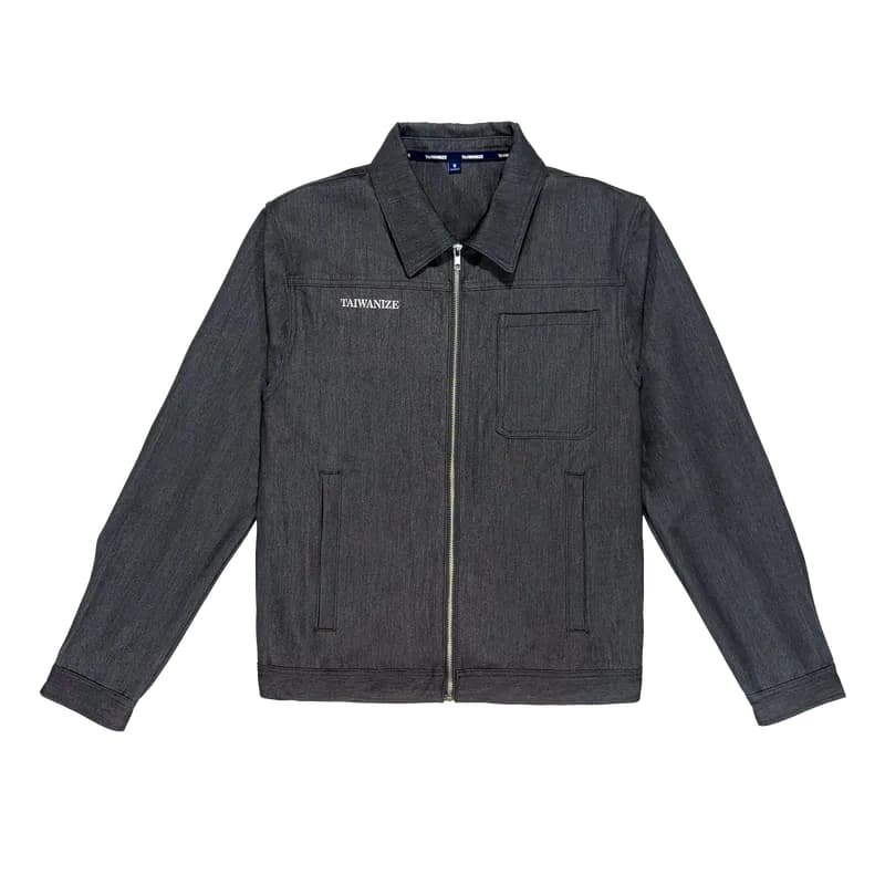 設計系列-騎馬持矛圖背面大立體刺繡男/女標準版輕量機能丹寧方口袋工裝外套