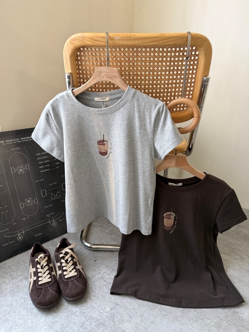 A3247-一杯咖啡圖上衣