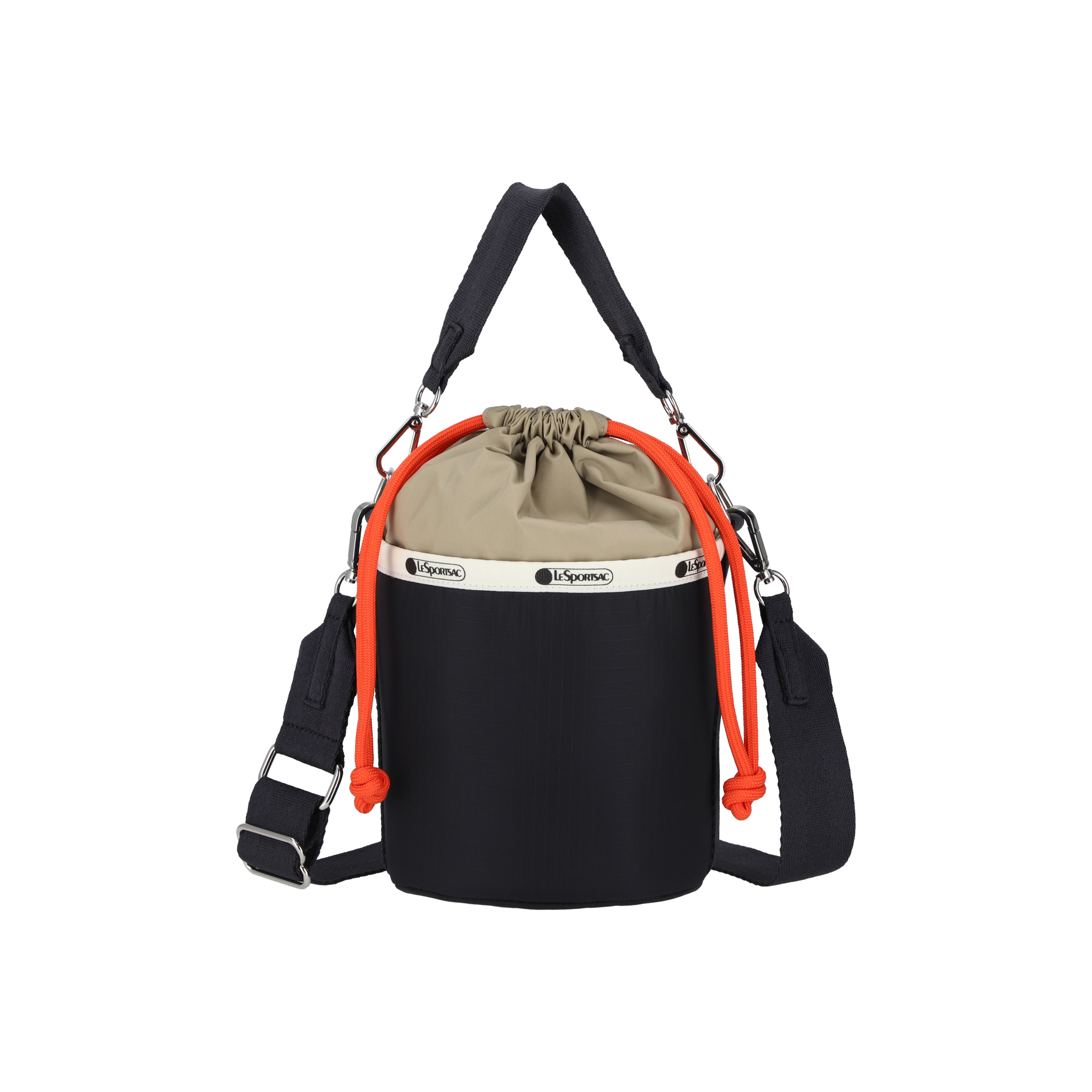 小型抽繩水桶斜背包(DEEP SEA BE/MANDARIN CD)