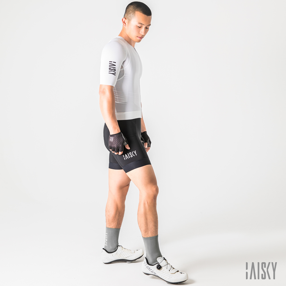 男款空力短車衣 潔淨6.0 白