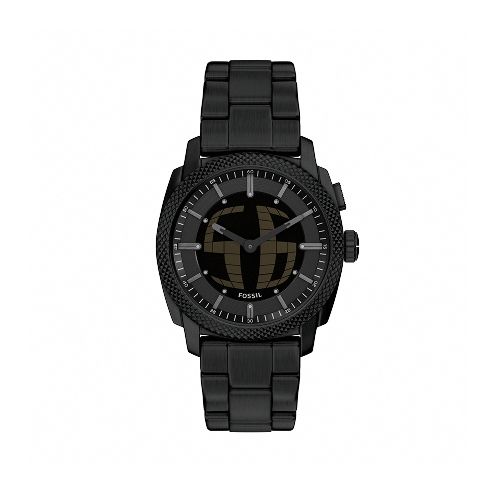 Machine 黑色不鏽鋼錶帶手錶 41MM FS6156