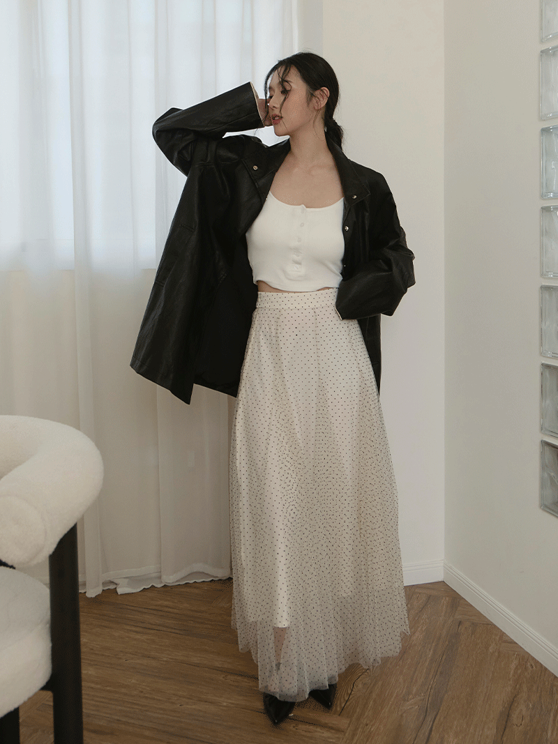 IB933-點點層次裙