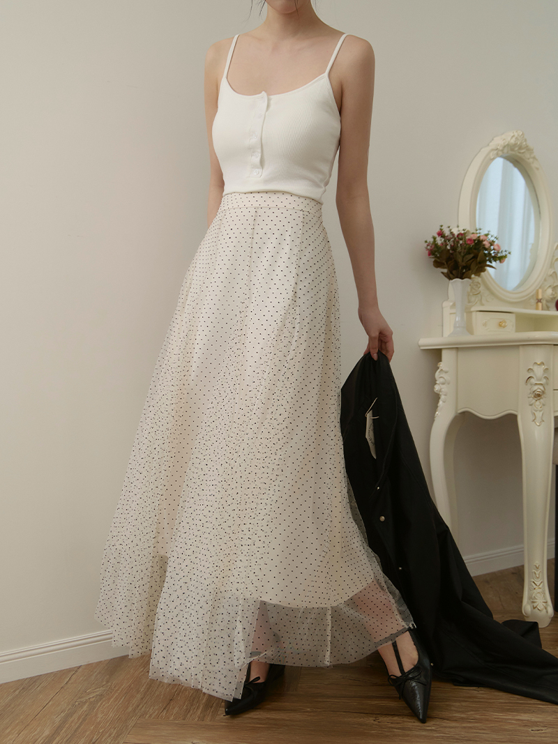 IB933-點點層次裙