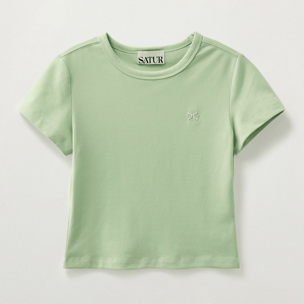 [現貨] SATUR | (W) Essential Basic Logo T-Shirt