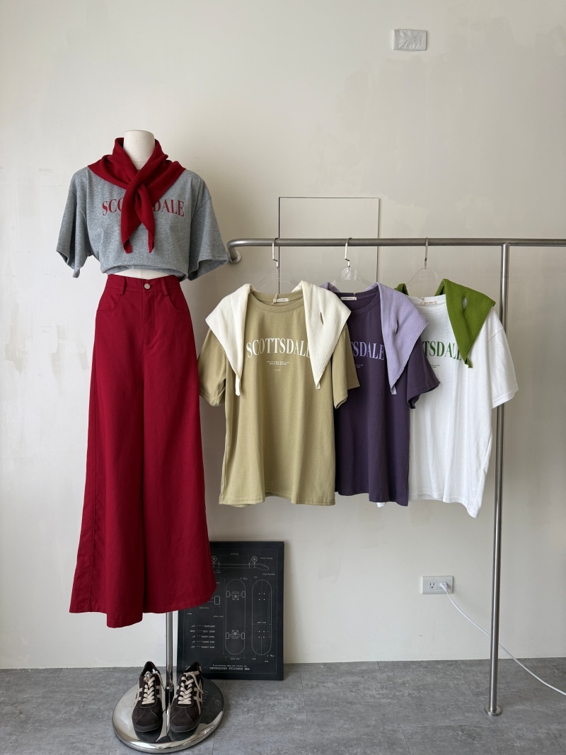 A3268-英字上衣(附披肩)