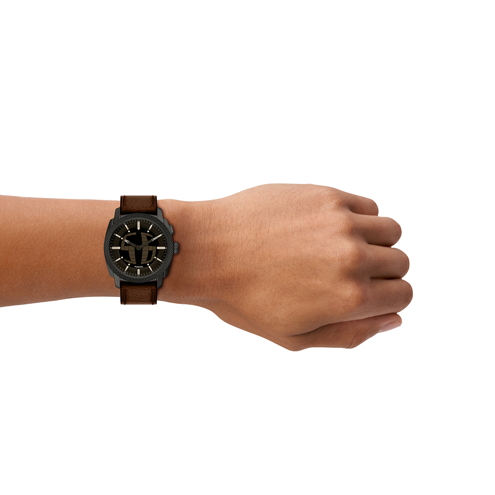 Big Tic Machine 咖啡色真皮錶帶手錶 41MM FS6165