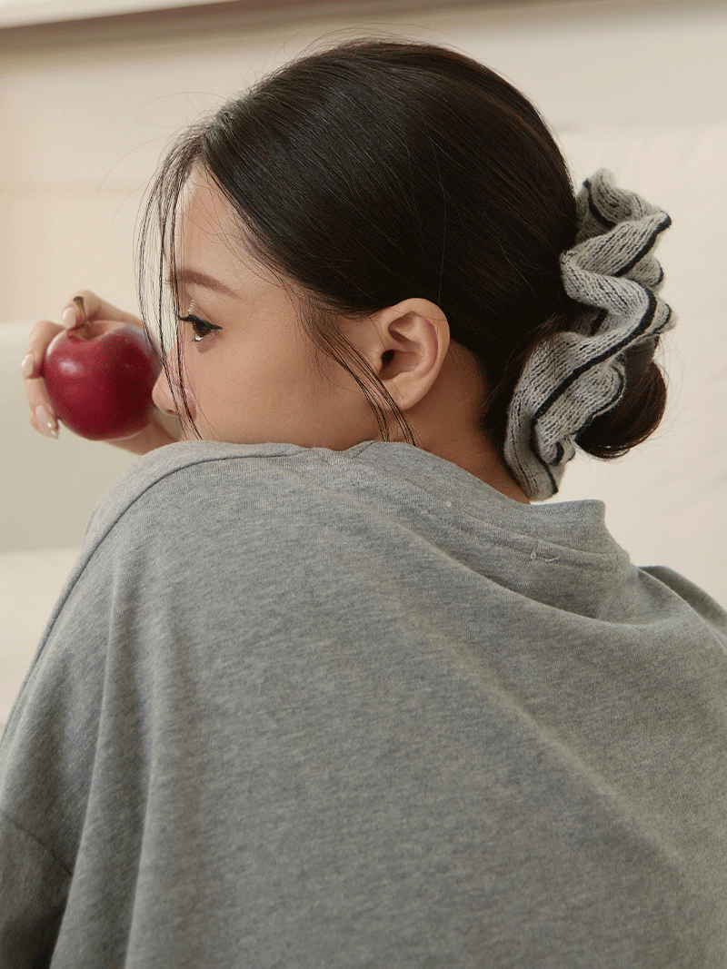 IT15-條紋針織髮圈