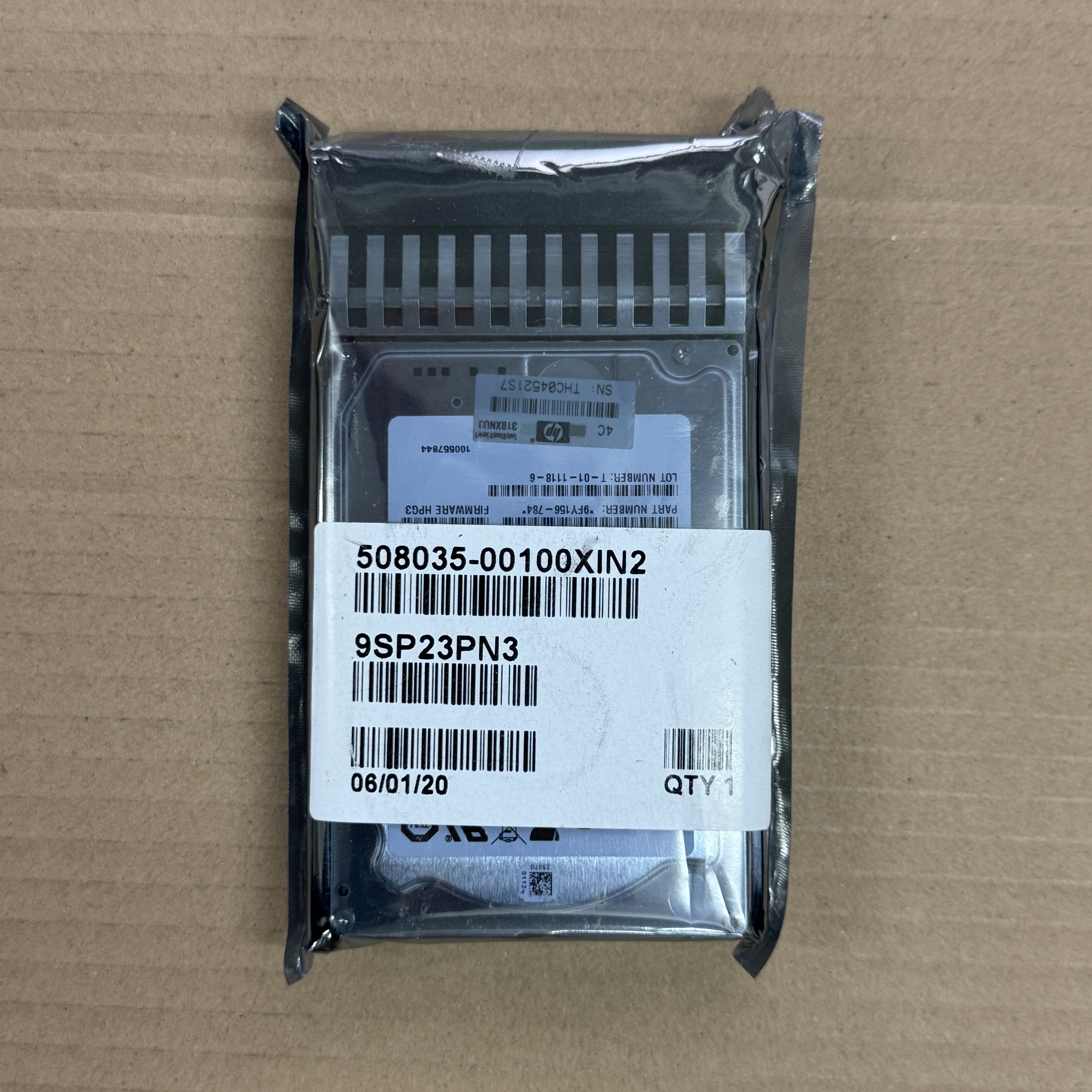 508035-001 CPQ 500GB 3GB 7.2KPRM HOT-PLUG SFF (2.5") SATA HDD (翻新)