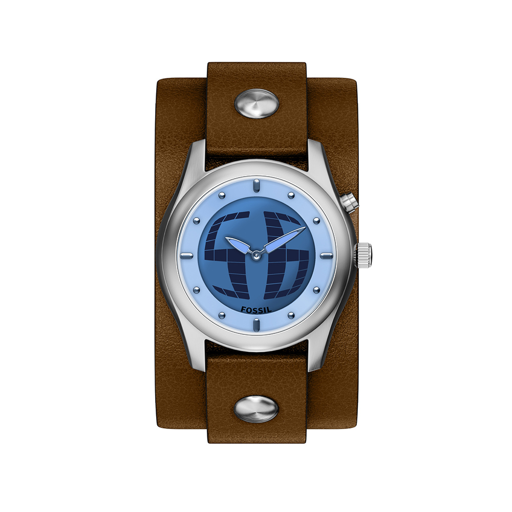 Y2K Archival Big Tic  咖啡色真皮錶帶手錶 40 MM LE1229