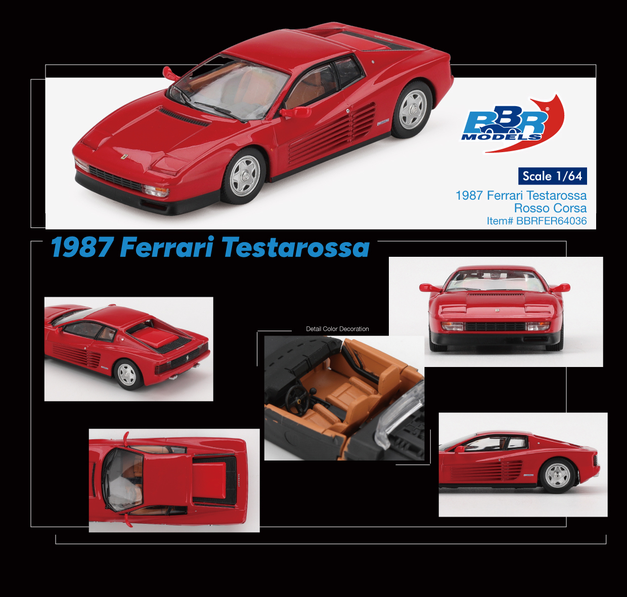 [預訂] BBR 1987 法拉利 Testarossa Rosso Corsa