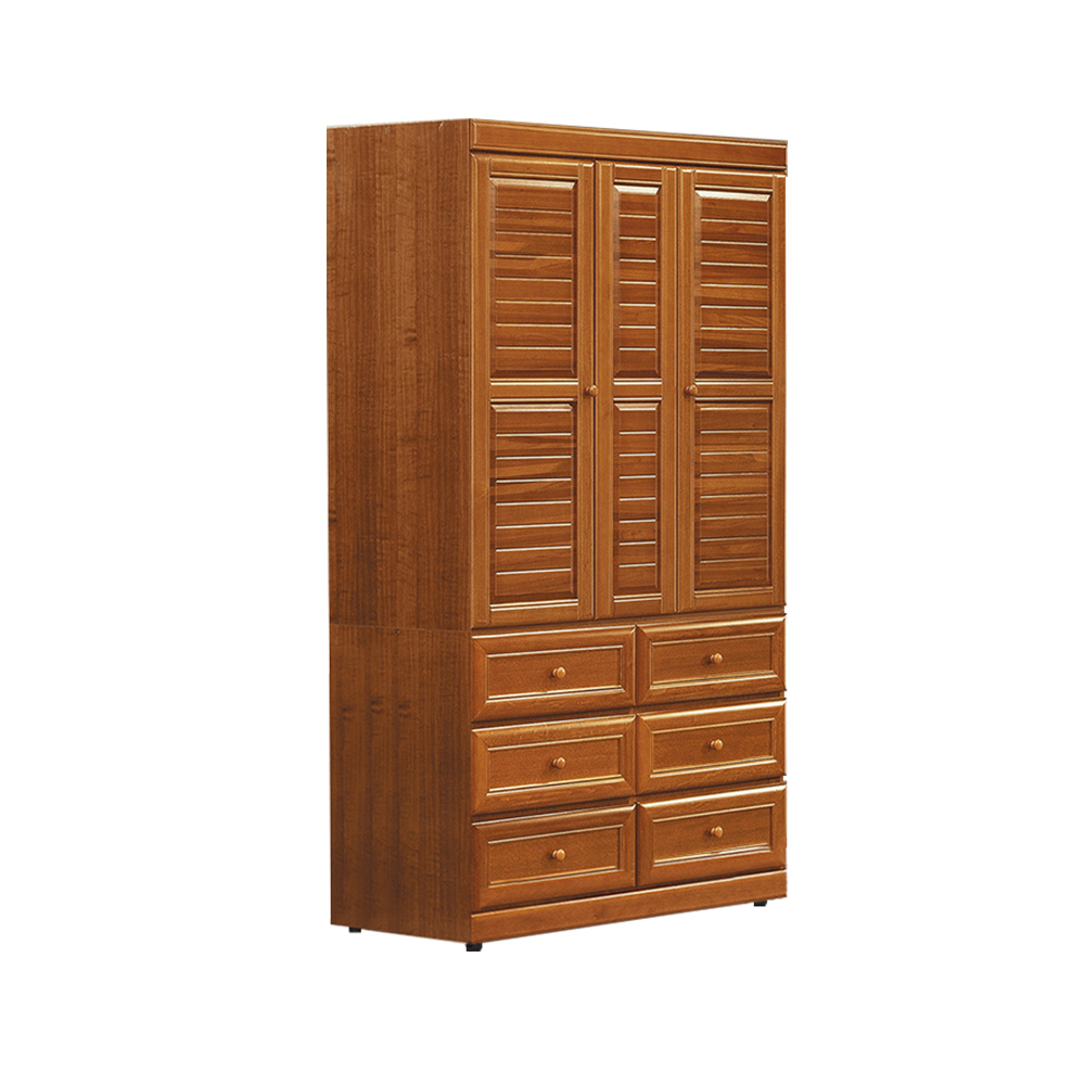 柏蒂家居-溫士頓4尺二門六抽衣櫃/衣櫥