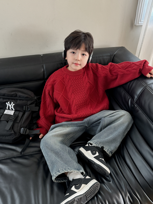 百搭麻花針織毛衣(90)