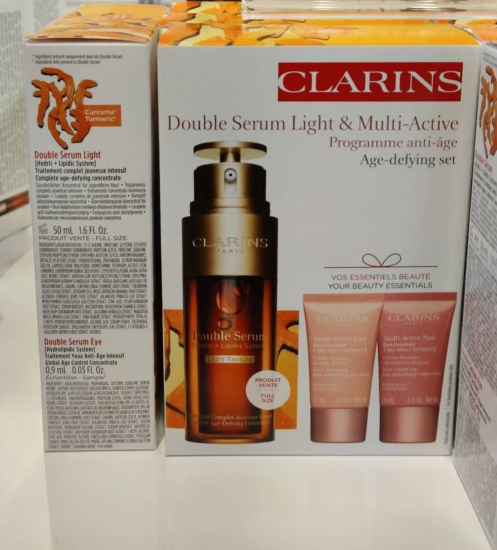 OBS361 CLARINS 清爽版双精华·抗初老亮肌皇牌套装