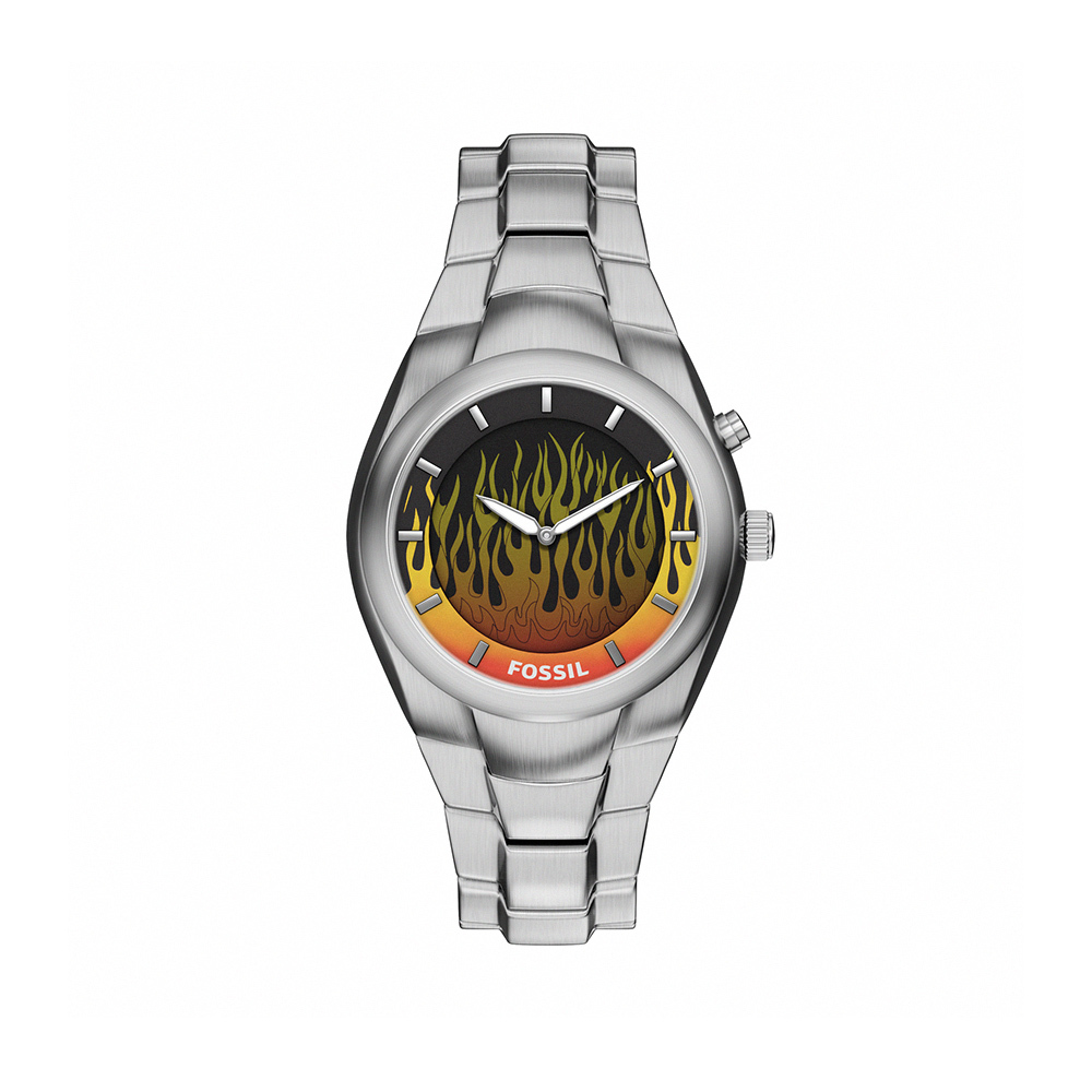 Y2K Archival Big Tic  銀色不鏽鋼錶帶手錶 40 MM LE1230