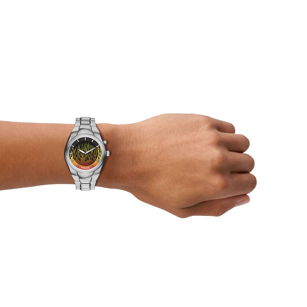 Y2K Archival Big Tic  銀色不鏽鋼錶帶手錶 40 MM LE1230