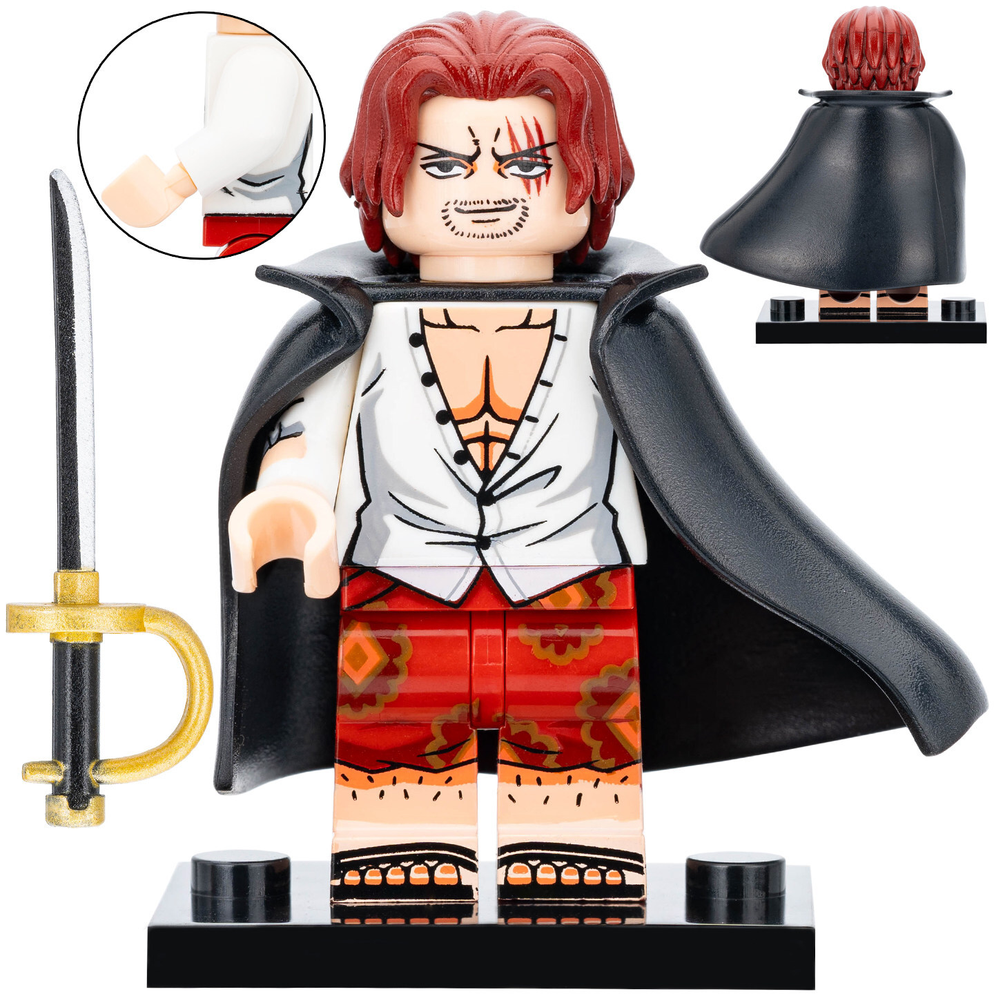 One Piece Shanks Custom Minifigures Fit Lego WM6195 WM2811