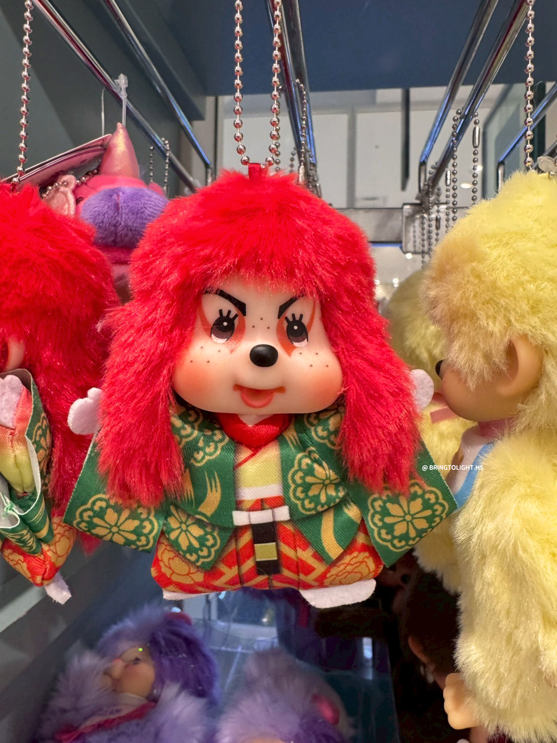 日本限定] Monchhichi 連獅子歌舞伎造型吊飾