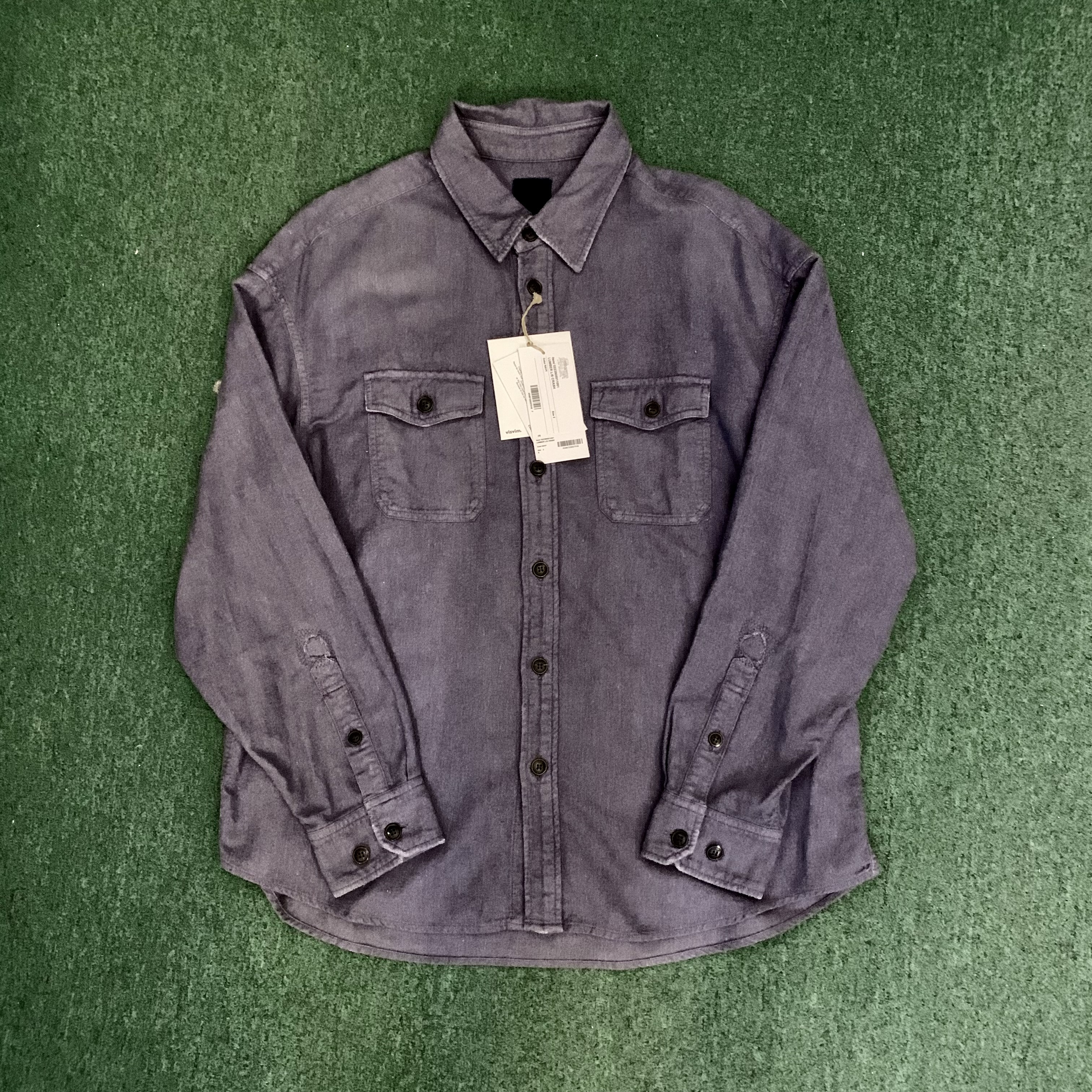 LAST PCS: VISVIM ICT LUMBER SHIRT L/S CRASH - NAVY SIZE 2 IN STOCK NOW (現貨發售中)