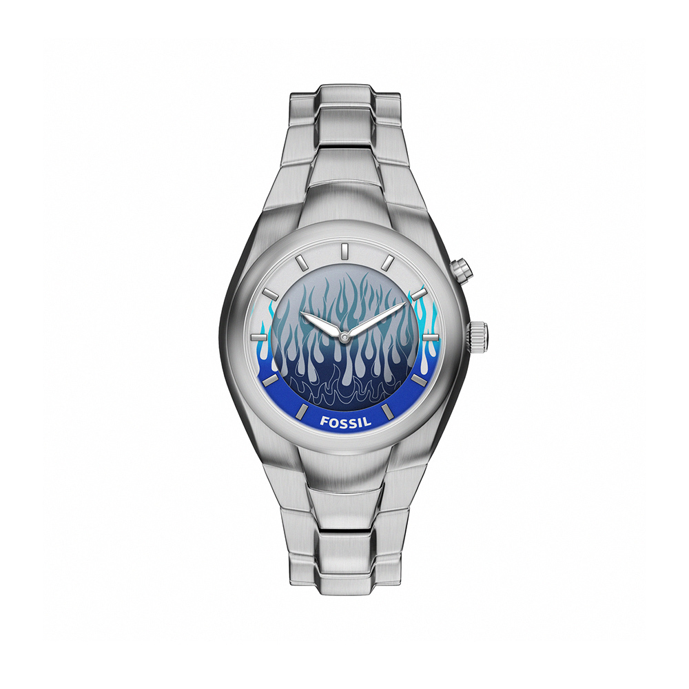 Y2K Archival Big Tic  銀色不鏽鋼錶帶手錶 40 MM LE1234