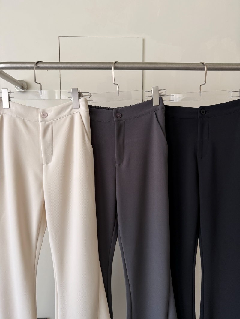 B1620-前開叉西裝顯瘦喇叭褲