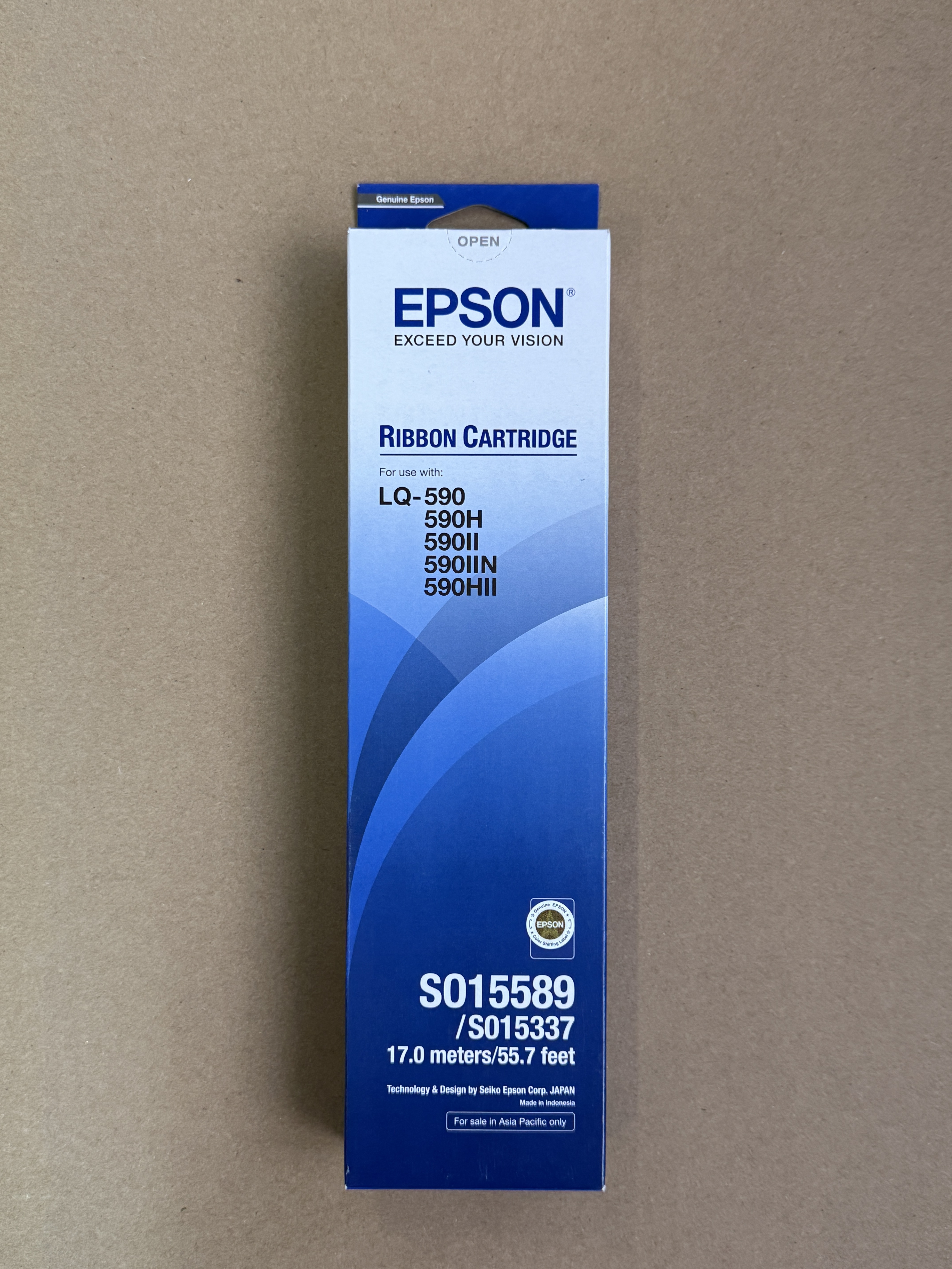 C13S015589 Epson LQ-590 RIBBON (S015337) - Black (翻新)