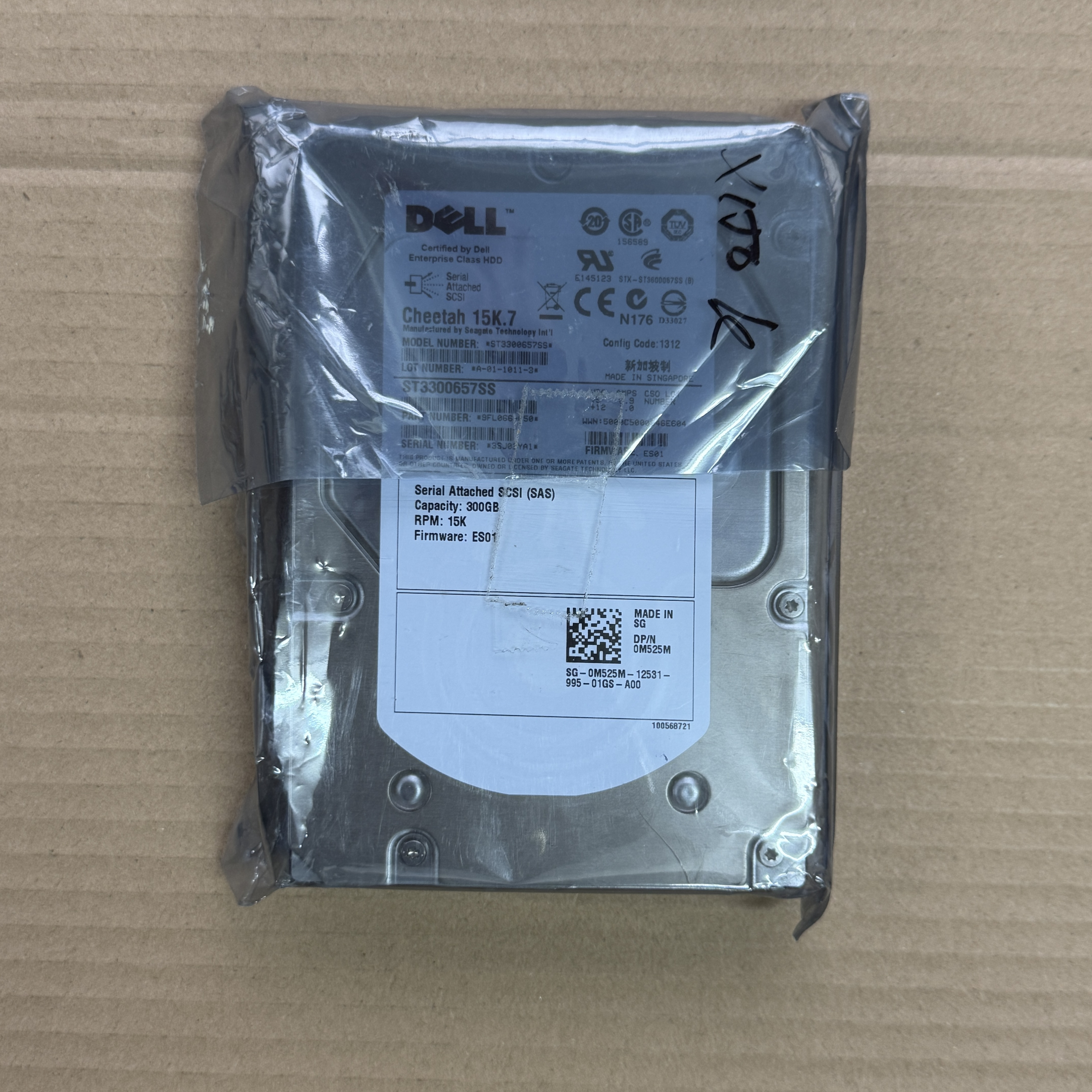 X150K DELL 3.5" 300GB 15K SAS HDD (翻新)