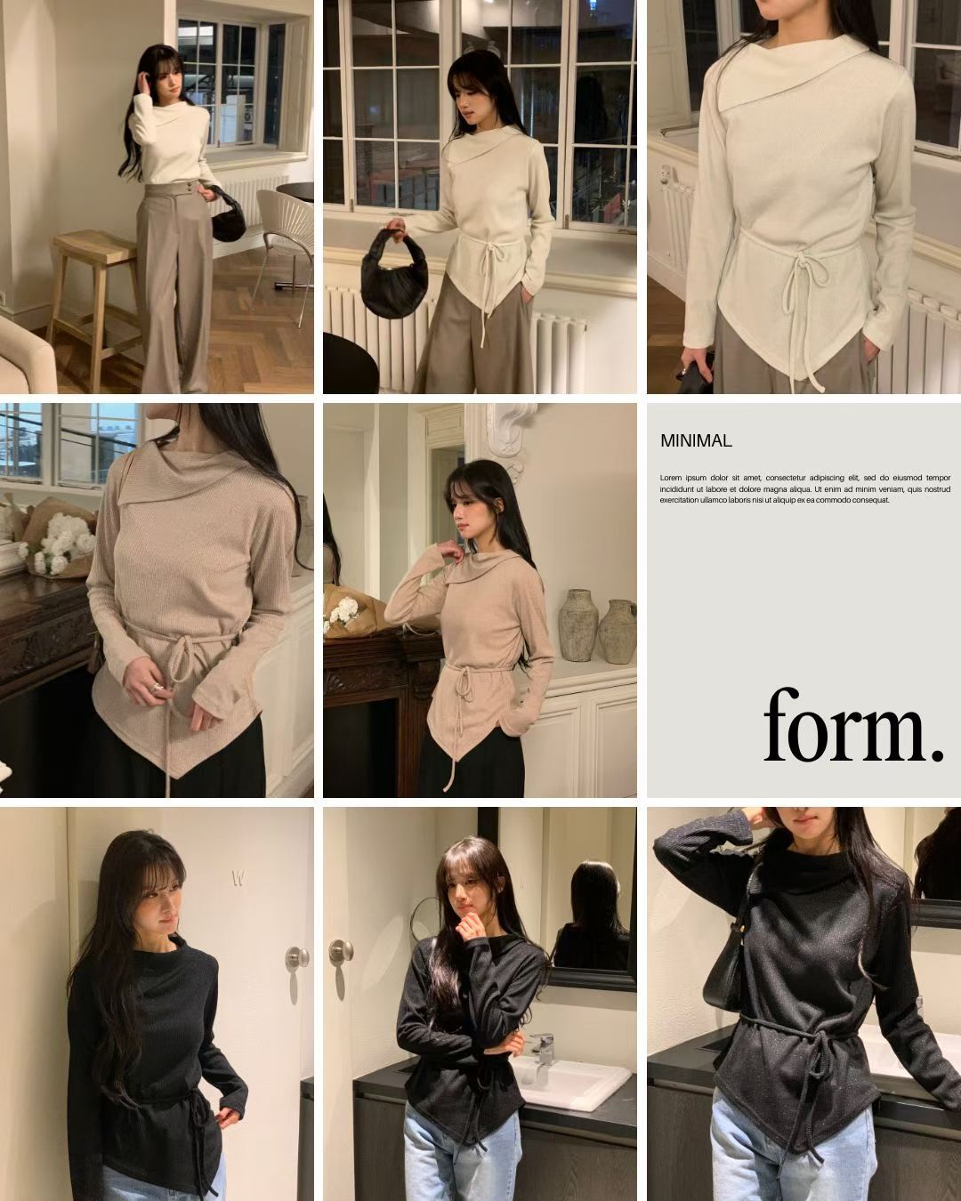 MN5414 單側翻領不規則剪裁上衣 *特價* (優惠碼同充值購物金不適用)